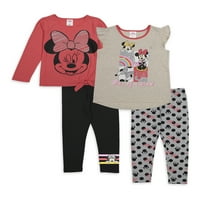 Minnie Mouse kisgyermek lány divat Mi & Match, 4 darabos ruhakészlet