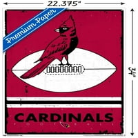 Arizona Cardinals-Retro logós fali poszter Nyomócsapokkal, 22.375 34