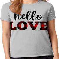 Graphic America Plaid Valentin napi ünnepi szerelem női grafikus póló kollekció