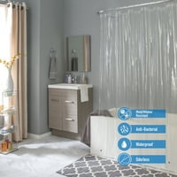 Bath Bliss tiszta, szilárd nyomtatású PVC Zuhanybetétek, 72 70