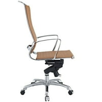 Modway Vibe bőr magas hátsó irodai szék Tan
