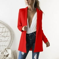 Blézerek Női Clearance üzleti alkalmi öltöny kabát női alkalmi blézer dzsekik öltöny Egyszínű Hosszú ujjú üzleti irodai