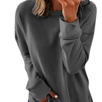 Ünnepi ajánlatok szilárd női pulóverek hosszú ujjú Pulóver felsők Alkalmi Kerek nyakú pólók laza kényelmes tunika blúz