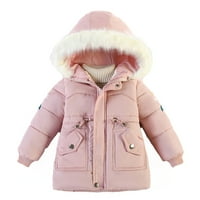 Gyerekek Gyerekek Fiúk Lány Téli Kabátok Kabát Zip Vastag Meleg Hó Kapucnis Felsőruházat