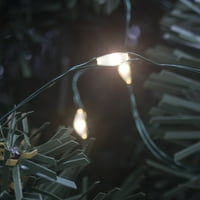 18 számú meleg fehér LED karácsonyi húrfény zöld huzallal