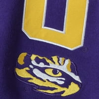 Ifjúsági Lila LSU Tigers Applique Arch & Logo Teljes cipzáras kapucnis pulóver