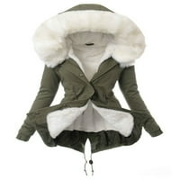 Glookwis Női felsőruházat Fuzzy Fleece bolyhos kabát Egyszínű alkalmi felsőruházat Hosszú ujjú laza fehér 2XL