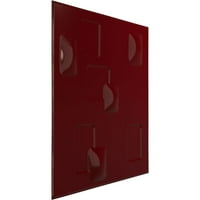 5 8 W 5 8 H Avila endurawall dekoratív 3D -s falpanel, fényes Merlot