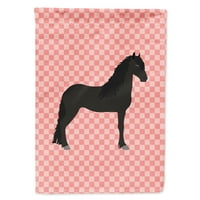 Carolines Treasures BB7915GF fríz ló Rózsaszín Check Flag kert mérete kicsi, többszínű