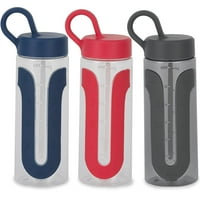 Gobottle hidratáló nyomkövető, szivárgásbiztos, BPA ingyenes vizes palack, 24oz, 3 csomag