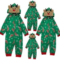 Odeerbi családi ruhák új aranyos divat karácsonyi pizsama kapucnis nyomtatás család európai és amerikai pizsama szülő-gyermek