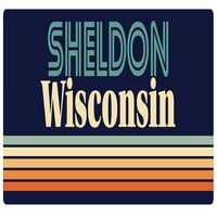 Sheldon Wisconsin Vinyl Matrica Matrica Retro Design