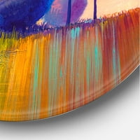 Designart 'díszes színes fák viii' modern körfém fali művészet - 23 -as lemez