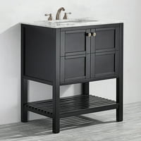 Vinnova Florence 30 Vanity in Espresso Carrara fehér márvány pulton tükör nélkül