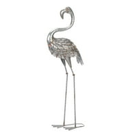 Zingz & Thingz álló magas horganyzott flamingó szobor 13x8x38