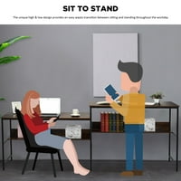 Sit + Stand Tsble Dupla munkaállomás tárolóval nagy kettős munkaasztal