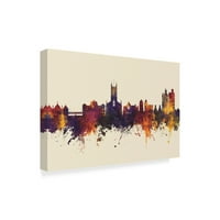 Védjegy Szépművészet 'Stoke-on-Trent Anglia Skyline III' vászon művészete, Michael Tombsett