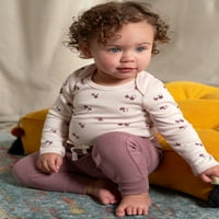 Modern pillanatok: Gerber Baby Girl Hosszú ujjú Onesies Body & nadrág Ruhakészletek, 6 darab