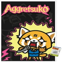 Aggretsuko-Rock Out fali poszter Nyomócsapokkal, 22.375 34