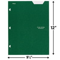 Ötcsillagos 4-Zseb Papír Mappa, Erdő Zöld