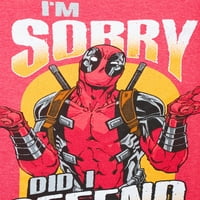 A Marvel Deadpool férfiak és a nagy férfiak csomót tudnak és sajnálom, hogy a rövid ujjú grafikus póló 2 csomag, SM-3XL