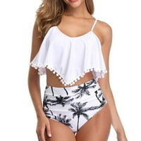 Utoimkio Tankini fürdőruhák nőknek plusz divat nők nyomtatás Szexi Bikini Push-Up Párnázott fürdőruha fürdőruha Beachwear