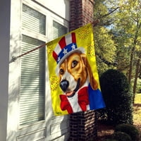 Carolines kincsek AMB1337CHF Unble Sams USA Beagle zászló vászon ház mérete nagy, többszínű