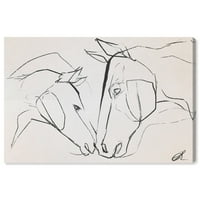 Wynwood Studio 'Anya és Colt II' állatok fali művészete nyomtatás - fekete, fehér, 36 24