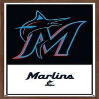 Miami Marlins - Logo Wall poszter, 14.725 22.375 keretes