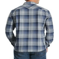 Wrangler férfi és nagy férfi hosszú ujjú kockás ing, akár 5xl méretű