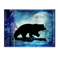 Védjegy Szépművészet 'Midnight Bear II' 'vászon művészete: LightBoxJournal