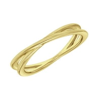 Keepsake Criss-Cross egymásra rakható évforduló gyűrű 18 ezer sárga aranyban ezüst felett