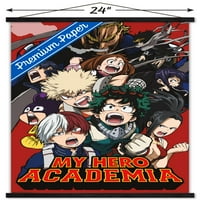 My Hero Academia-Key Art fali poszter fa mágneses kerettel, 22.375 34