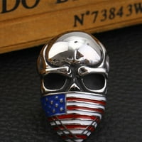 Gyümölcs Gyűrűk American Flag Band Titán acél férfi gyűrű