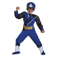 Kék Ranger Ninja Acél Gyermek Izom Jelmez