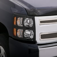 Auto Ventshade Projektorz fényszóró burkolatok kompatibilis 2007-Chevrolet Silverado fekete
