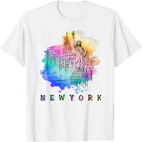 New York City Skylines Szabadság-Szobor Póló