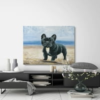 Parvez Taj Bulldog a tengerparton vászon fal művészet