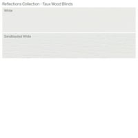 Egyéni reflexiós kollekció, 2 vezeték nélküli fau fa redőnyök, fehér, 3 4 szélesség 72 hosszúság