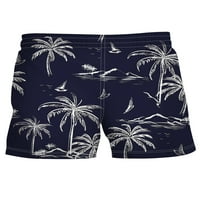Lumento férfi nyári Rövid nadrág Elasztikus derék strand nadrág zsebbel Mini nadrág Férfi kényelmes fenék Hawaii Zsinóros