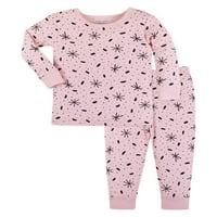 Kis csillag Organic Pure Organic Baby kisgyermek lány puha pamut hőkamer hosszú Johns pizsamák, szett