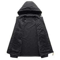 Brglopf Férfi vízálló esőkabát túrázás kültéri széldzseki kabát könnyű kapucnis kabát Tömör kabátok zsebekkel