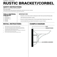 1 2 W 1 2 2 D 12 H hagyományos hagyományos Ironcrest Smooth Bracket, Douglas FIR