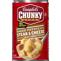 Campbell Chunky leves, kész szolgálni sült burgonya Steak és sajt leves, 18. oz Can