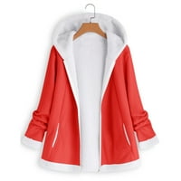 Hanzidakd női kabát kabátok őszi és téli hosszú ujjú nyakú Poliészter Plusz méretű szilárd kabát kabátok piros 4XL