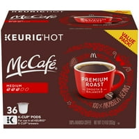 McCafe prémium sült közepes kávé K-csésze hüvely, koffeintartalmú, ct - 12. oz Box