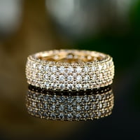 18K aranyozott sorok francia beállítási gyűrű