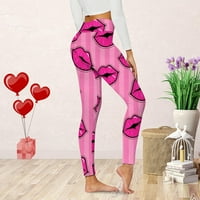 twifer Valentin-napi ajándékkészletek női legging női jóga leggings Valentin napi nyomtatás alkalmi kényelmes otthoni