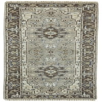 Alden hagyományos perzsa szőnyeg, hamu szürke alkonyat kék, 2ft - 6in 8 láb, futó