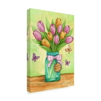 A Melinda Hipsher vászon művészete „Happy Spring Tulips” új vászon művészete